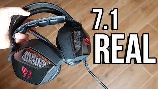 Auriculares 71 REAL ¿valen la pena  Asus ROG Centurion cascos gaming 2018 review [upl. by Gravante]