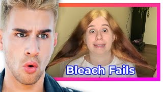 Hairdresser Reacts To Insane Bleach Fails I was shocked [upl. by Pirzada]