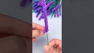 Making Beautiful Lavender Flower 💞 lets Try shorts720p asiancountry diy diycrafts diyideas [upl. by Ralip]