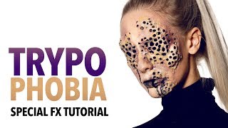 Trypophobia special fx makeup tutorial [upl. by Kenzie]