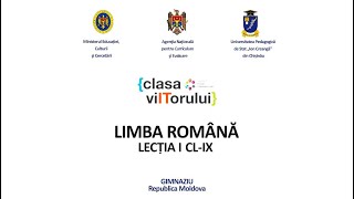 Limba și literatura română Clasa 9 Lecția 1 [upl. by Vito179]