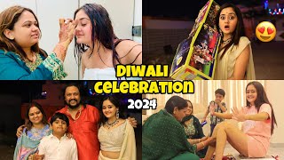 😍Lifes 1st Diwali Celebration In New House 🪔Best Diwali Celebration By Bindass Kavya Family [upl. by Dahij]