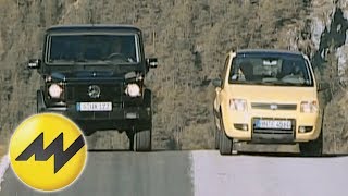 Fiat Panda 4x4 vs Mercedes G 270 CDI Klein gegen groß  das etwas andere OffroadDuell [upl. by Anole]