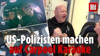 Lip Sync Battle im Polizeiwagen – Cops singen um die Wette [upl. by Anaihsat]