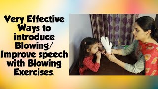 Blowing Activities to develop SpeechBlowing Activity for toddlersSpeech Therapy [upl. by Gnouv]