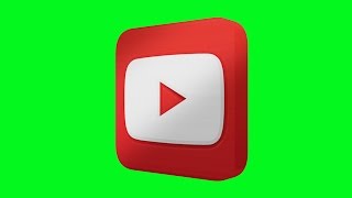 YouTube Logo Green Screen Animated 3D [upl. by Tommy]