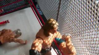 HBK and HHH dx vs mvp and kennedy cage match wwe toys [upl. by Eidorb]