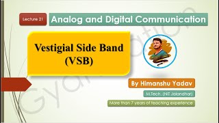 Lecture 21 Vestigial Side Band VSB amplitudemodulation modulation ece aktu [upl. by Hcnarb]