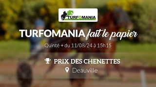 Turfomania Pronostic Quinté du Dimanche 11 Août 2024 [upl. by Silrac215]