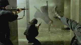 Matrix Lobby Scene Shootout HD [upl. by Pinter]