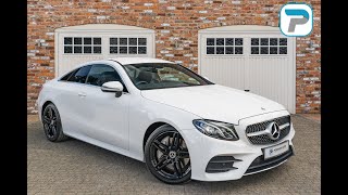 201868 FACELIFT MERCEDES BENZ E300 COUPE AMG LINE IN POLAR WHITE WITH HALF BLACK LEATHER [upl. by Othelia]