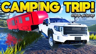 CAMPING with a TRAILER in Roblox American Plains Mudding [upl. by Fronia]