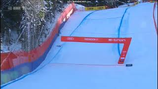 Aleksander Aamodt Kilde Horror Crash Wengen [upl. by Osner]