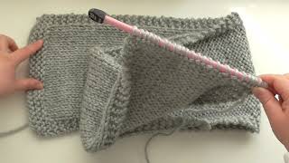 Learn to Knit  simple scarf 2 UK [upl. by Eahsed]