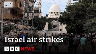 Israel retaliatory air strike kills at least 198 Palestinians  BBC News [upl. by Asiral206]