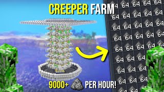 Minecrafts BEST CREEPER FARM 121  NEW  9000 PER HOUR [upl. by Zigmund44]