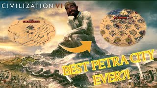 Best Civilization 6 Petra City of All Time  Civ 6 Mansa Musa Desert Strategy [upl. by Ahsehyt]