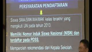 Sosialisasi SNMPTN 2013 Universitas Gadjah Mada part 1 [upl. by Vivyanne]