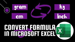 How To Use The Convert Formula In Excel  Gram to KG with convert function [upl. by Fineman955]