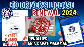 Paano Magrenew ng Lisensya 2024  How to Renew LTO Drivers License  Drivers License Renewal 2024 [upl. by Nyhagen]