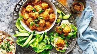 Chicken Korma Recipe with Meatballs in Lettuce Cups [upl. by Brew]