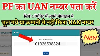 UAN number kaise pata kare  PF number kaise pata kare  How to know UAN number [upl. by Ahsla424]