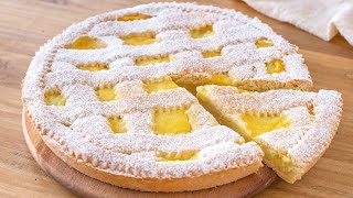 CROSTATA al LIMONE 🍋 con crema pasticcera deliziosa [upl. by Omoj254]