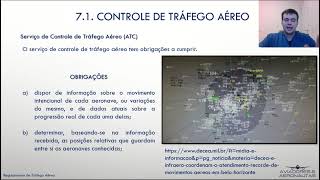 AULA 71  CONTROLE DE TRÁFEGO AÉREO  REGULAMENTOS DE TRÁFEGO AÉREO  PILOTO PRIVADO DE AVIÃO [upl. by Adnoma279]