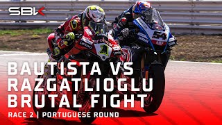 BEYOND THE LIMITS BATTLE Bautista vs Razgatlioglu in headtohead thriller ⚔️  PRTWorldSBK 🇵🇹 [upl. by Nie611]