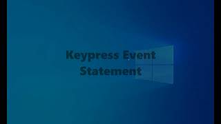 How to Use Keypress Event In VB Net [upl. by Ynahirb]