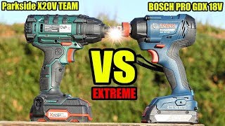 PARKSIDE PDSSA 20LI VERSUS BOSCH GDX 18V180 Professionnal visseuse à chocs impact driver [upl. by Oilut]