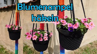 BLUMENAMPEL häkeln  Romy Fischer Häkelanleitung [upl. by Joyan753]