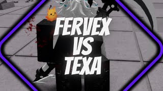 FERVEX vs Texa THE STRONGEST BATTLEGROUNDSroblox thestrongestbattlegrounds combo oneshot ez [upl. by Tnairb]