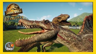 TYRANNOSAURUS REX VS SPINOSAURE ► JURASSIC WORLD EVOLUTION 2 FR  royleviking [upl. by Raine]