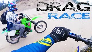 1991 RM125 VS KDX200 DRAG RACE [upl. by Tutt]