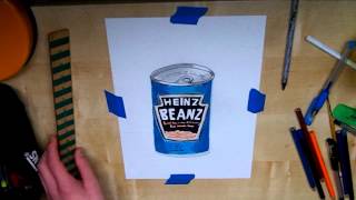 Drawing a Heinz Beanz Can [upl. by Estey]