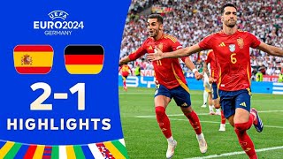 Spain vs Germany 21 HIGHLIGHTS  EURO 2024 [upl. by Yeblehs]