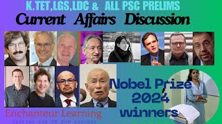 Current Affairs 2024 KTet LDC LGS amp All PSC Exams Nobel Prize Winners [upl. by Israel149]