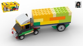 SEMI TRUCK Lego classic 10696 ideas How to build [upl. by Hgielsel905]