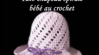 TUTO CHAPEAU CLOCHE SPIRALE POUR BEBE AU CROCHET FACILE [upl. by Cullin560]