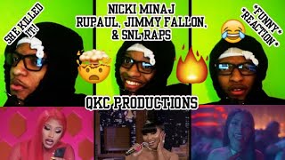 SHE KILLED THIS Nicki Minaj  Rupaul Jimmy Fallon amp SNL Raps  REACTION [upl. by Galvan]