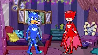 Catboy vs Gekko Love  Who will Owlette choose  Catboys Life Story  PJ MASKS 2D ANIMATION [upl. by Schindler]