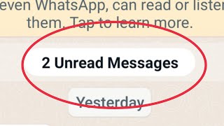 Whatsapp Unread Messages Showing  What Is Unread Message in WhatsApp [upl. by Higginson965]