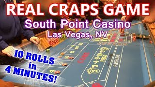 FAST CRAPS DEALERS  Live Craps Game 15  South Point Casino Las Vegas NV  Inside the Casino [upl. by Sirtemed890]