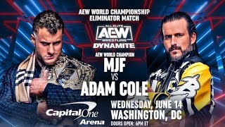 MJF Vs Adam Cole  AEW World Championship Eliminator Match  Highlights [upl. by Trumaine]