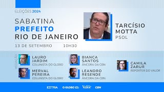 Tarcísio Motta sabatina com candidatos à prefeitura do Rio de Janeiro [upl. by Asseneg99]