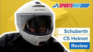 Schuberth C5 flipup motorcycle helmet review  Sportsbikeshop [upl. by Jacobs]