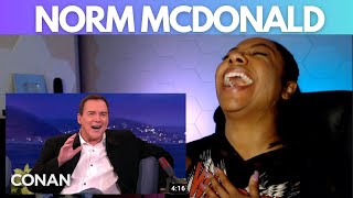 First Time Reaction to Norm Macdonald  Tells The Most Convoluted Joke Ever CONAN on TBS [upl. by Whittemore]