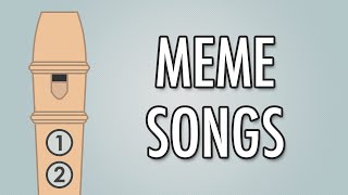 BEST MEME SONGS on RECORDER Shorts MemeSongs Recorder [upl. by Eirtemed]