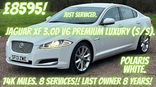 8 SERVICES POLARIS WHITE Jaguar XF 30d Premium Luxury Auto ss 73k miles [upl. by Mcquillin]